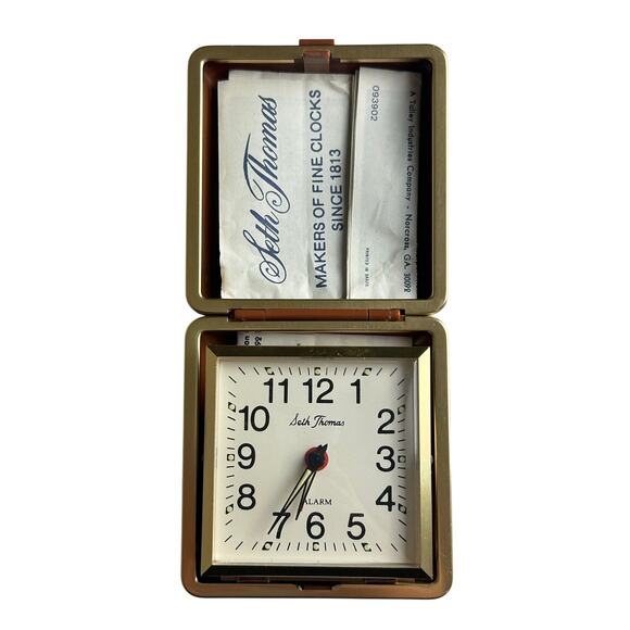 Vintage Seth Thomas Wind Up Travel Alarm Clock - Picture 3 of 5